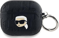 Këllëf për AirPods 3 Karl Lagerfeld Monogram Karl Head KLA3PGKIPK, material i qëndrueshëm, i zi