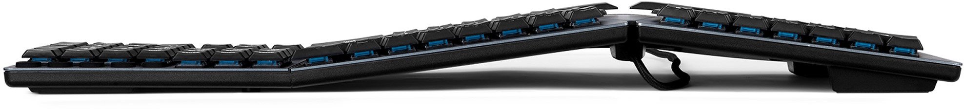 Tastierë Perixx PERIBOARD-535 BL, ergonomike, me kabllo USB, gjermane QWERTZ, e zezë