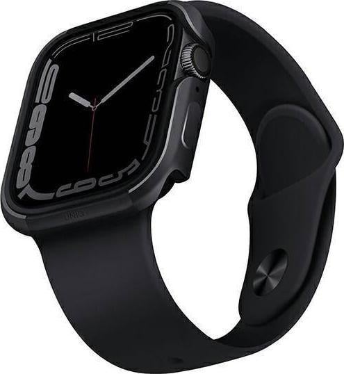 Kuti mbrojtëse Uniq Valencia për Apple Watch 4 5 6 7 SE, 45 44mm, grafit