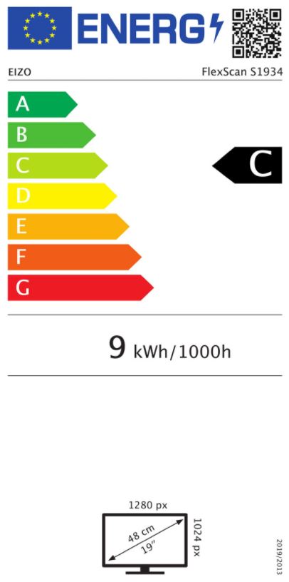 Монитор EIZO S1934H, 19,0\", IPS, 1280x1024, 61Hz, 14ms, црн
