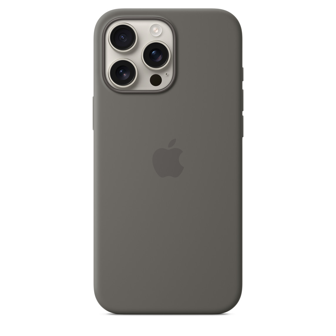 Apple iPhone 16 Pro Max Silicone Case with MagSafe, Stone Gray