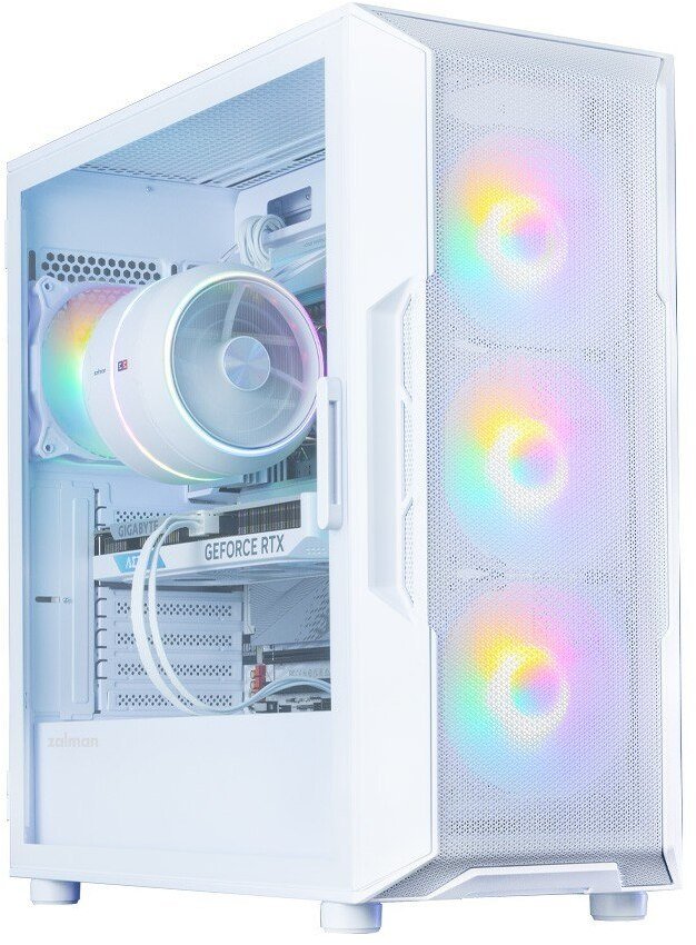 Kuti kompjuteri Zalman I3 NEO V2 Mid Tower, 4 ftohës RGB, e bardhë