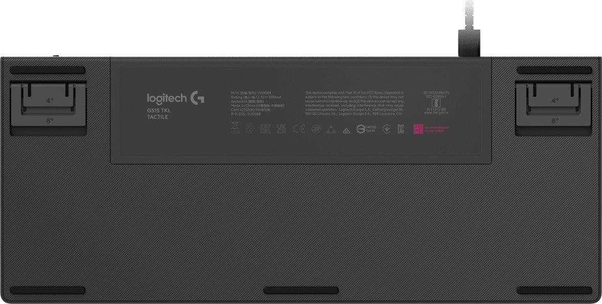 Tastierë gaming Logitech G515 TKL, mekanike, me kabllo, e zezë