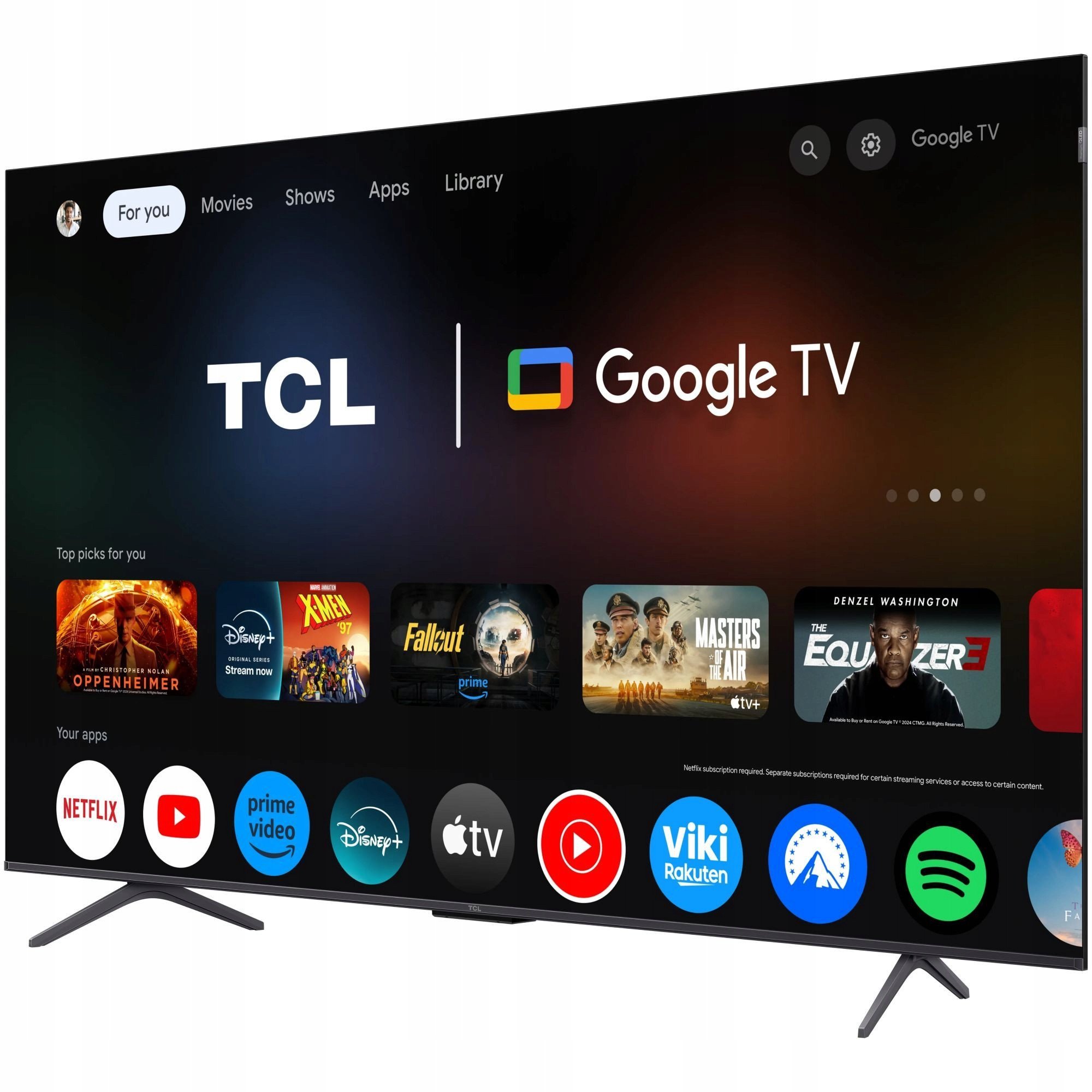 Televizor TCL 65P81KX1, 65", QLED 4K Ultra HD, Smart Google TV
