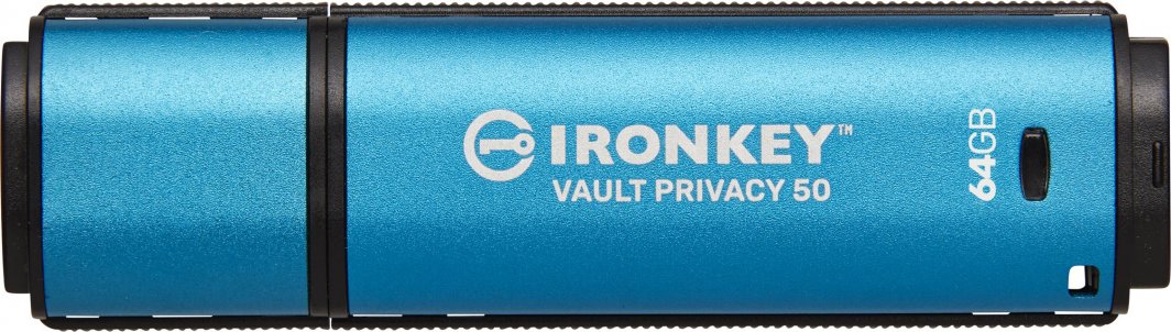 USB Kingston IronKey Privacy 50, 64 GB, i kaltër