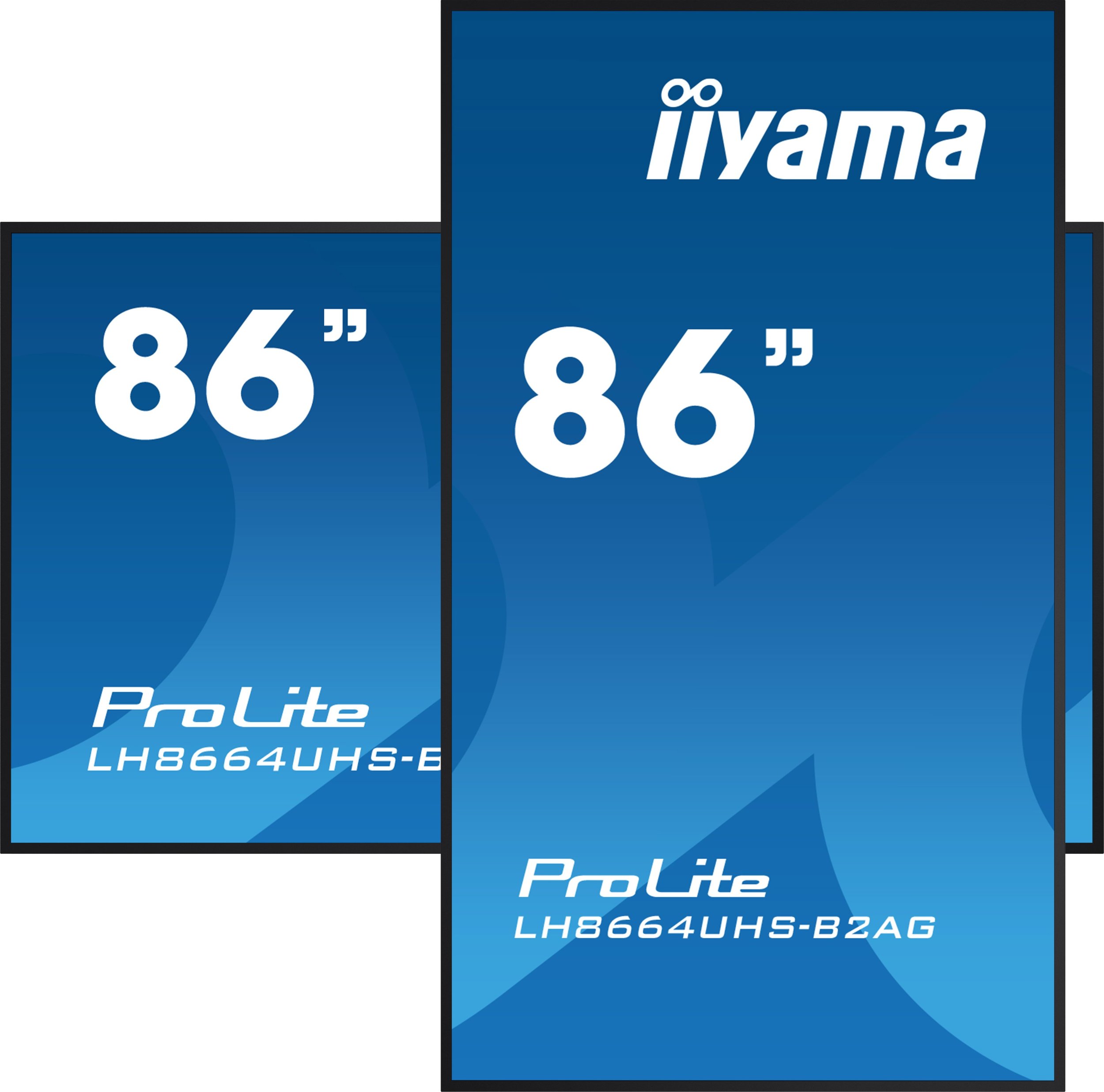 Дигитален сигнален екран Iiyama ProLite LH8664UHS B2AG, 86\", 4K Ultra HD, 500 cd/m², црн