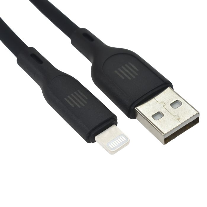 Dviced Cable USB-A To Lightning Silicone 1,25M, Black