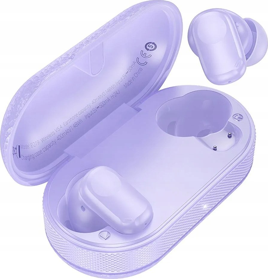 Kufje pa tela Hoco TWS EQ19, Bluetooth 5.4, me kuti karikimi, vjollcë