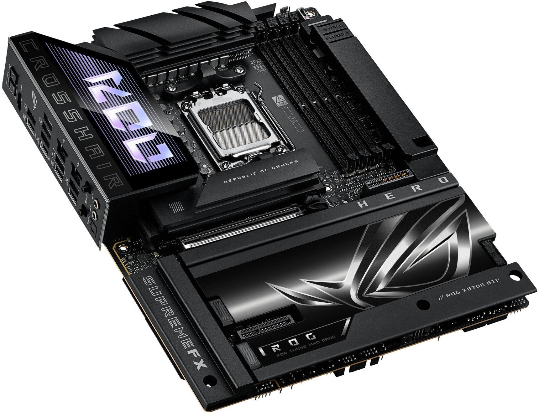 Pllakë amë ASUS ROG Crosshair X870E Hero BTF, AMD X870E, Socket AM5, ATX