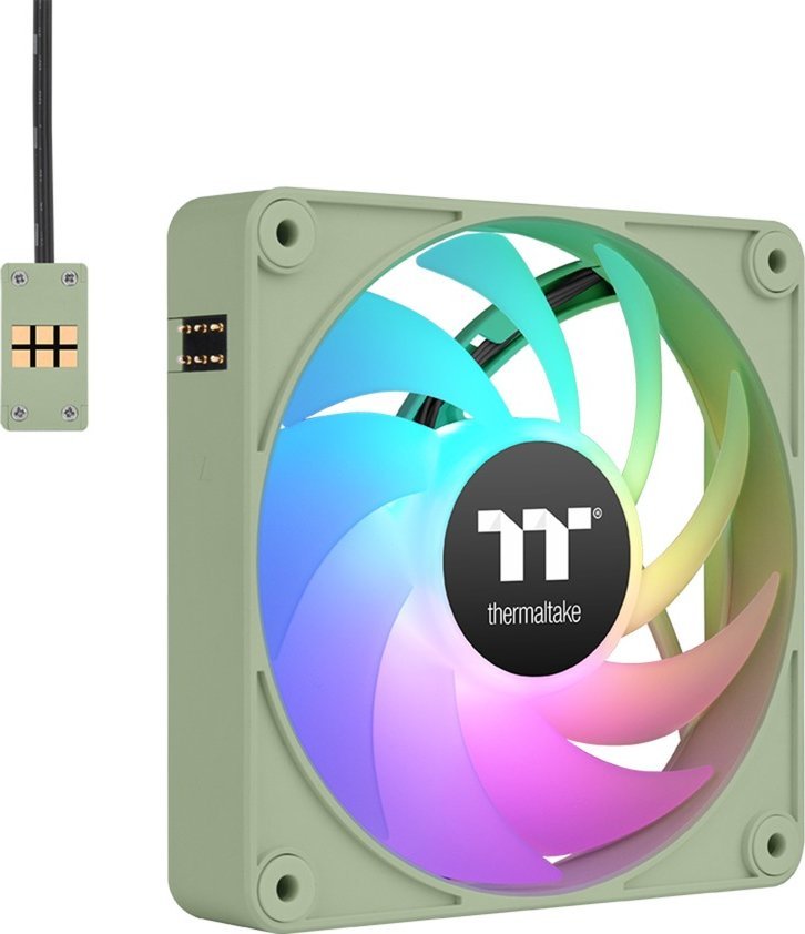 Ventilator PC Thermaltake CT120 EX ARGB Sync, 120mm, set 3 copë, jeshile Matcha