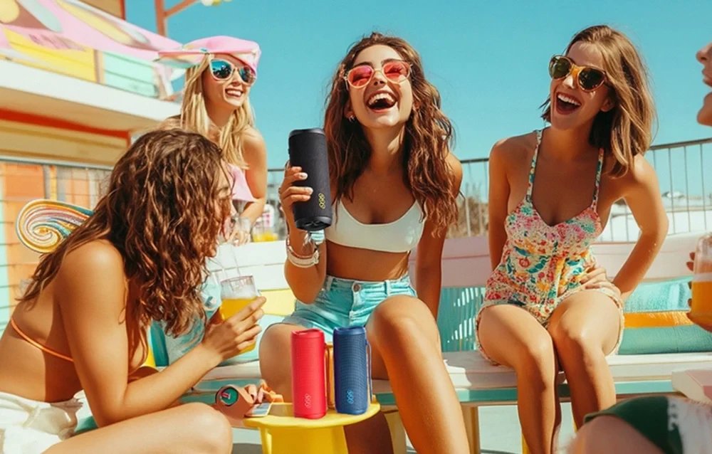 Безжичен звучник QCY SP7, 40W, Bluetooth 5.4, сина боја