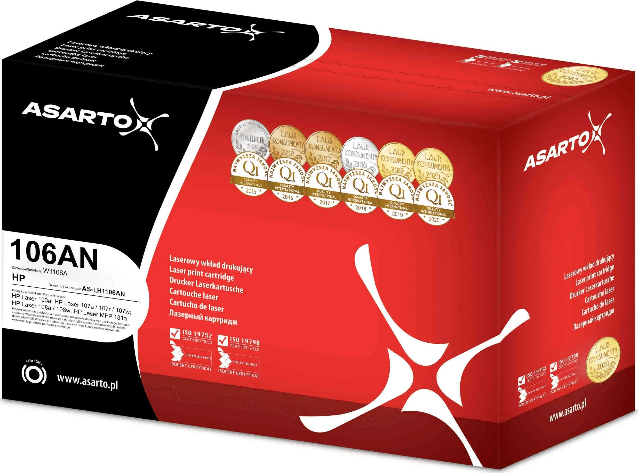 Toner për printer Asarto 106A, i zi 