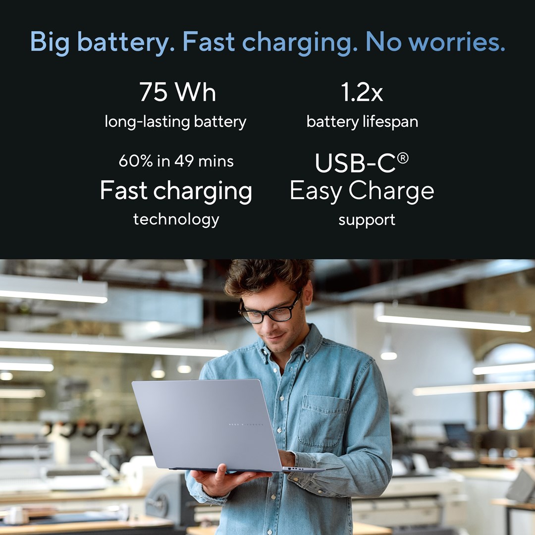 Laptop ASUS Vivobook S, 15.6", Intel 185H, 32 GB RAM, 1 TB SSD, i zi