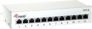 Пач панел Еквип 227362 Cat6, 12 порти RJ45, црн