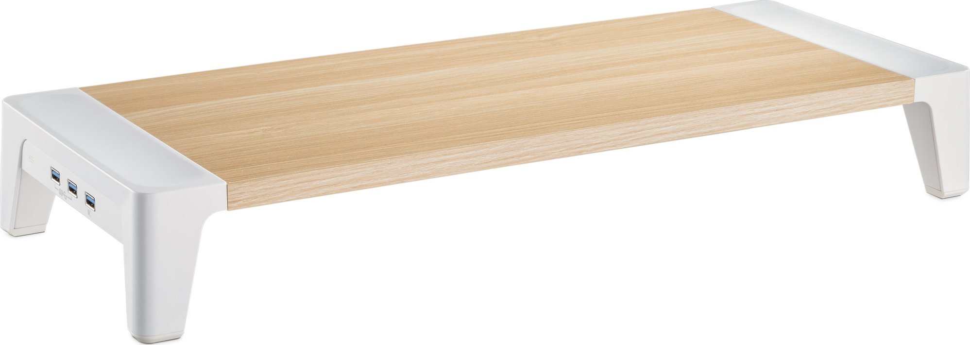 Bazament monitori InLine Stand Plus, 80mm, 2x USB 3.2 Gen1 dhe QC3, dru panje