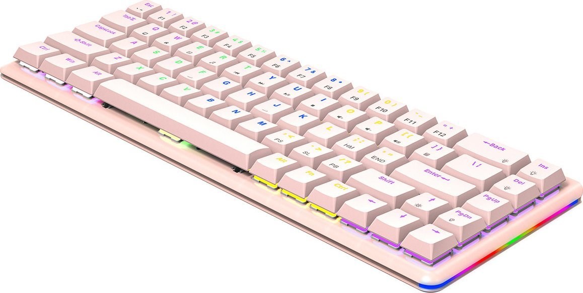 Tastierë Rampage Rebel, Low Profile Red Switch, rozë
