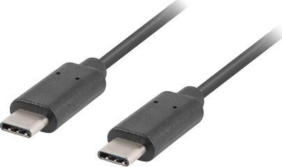 Kabllo USB Lanberg USB-C - USB-C (CA-CMCM-10CU-0010-BK), 1 m, e zezë