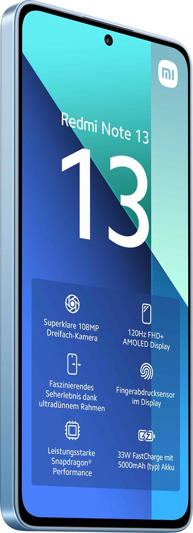 Celular Xiaomi Redmi Note 13, 6.67", 128GB, 6GB RAM, i kaltër