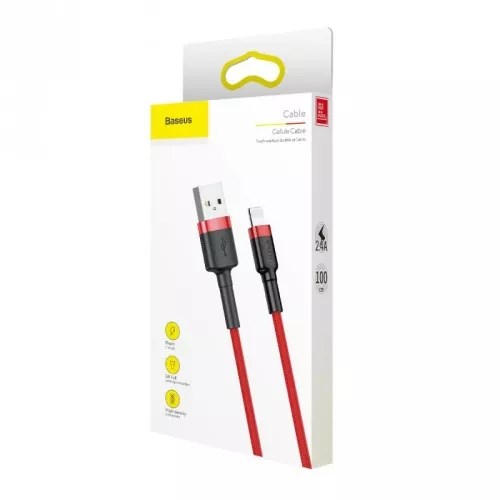 Kabllo Baseus, USB A / Lightning, 2 m, e kuqe