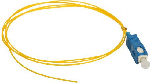 Pigtail fibër optike ALANTEC SM OS2, LC 1J 9/125, 2 m, i verdhë