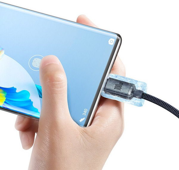 Kabllo karikimi / të dhënash Baseus Crystal Shine Series USB-A - USB-C, 100W, 2m, e zezë