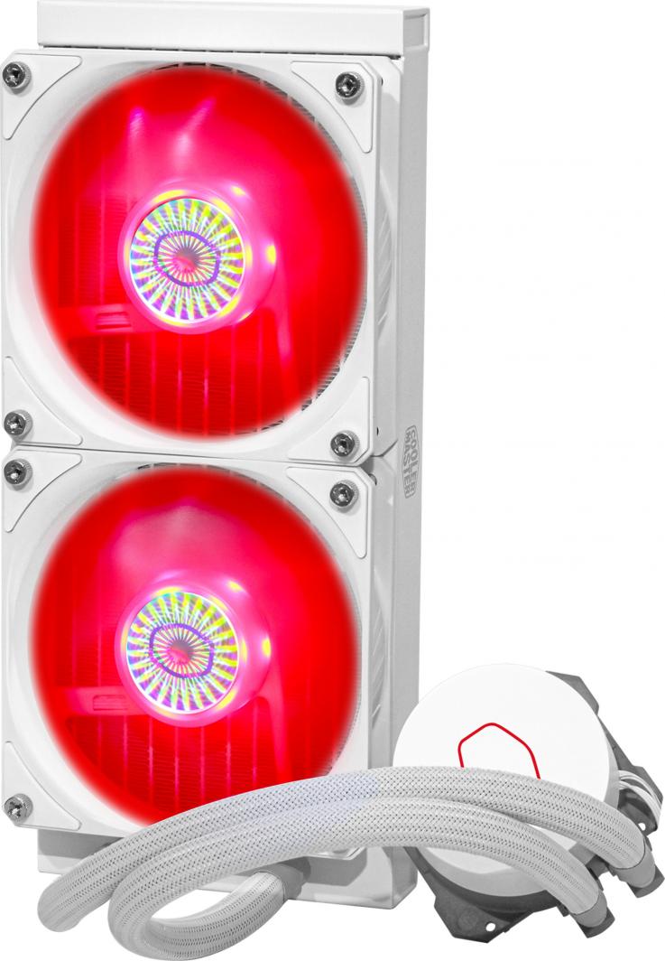 Ftohës me ujë Cooler Master MasterLiquid ML240L RGB V2 White Edition (MLW-D24M-A18PC-RW), i bardhë