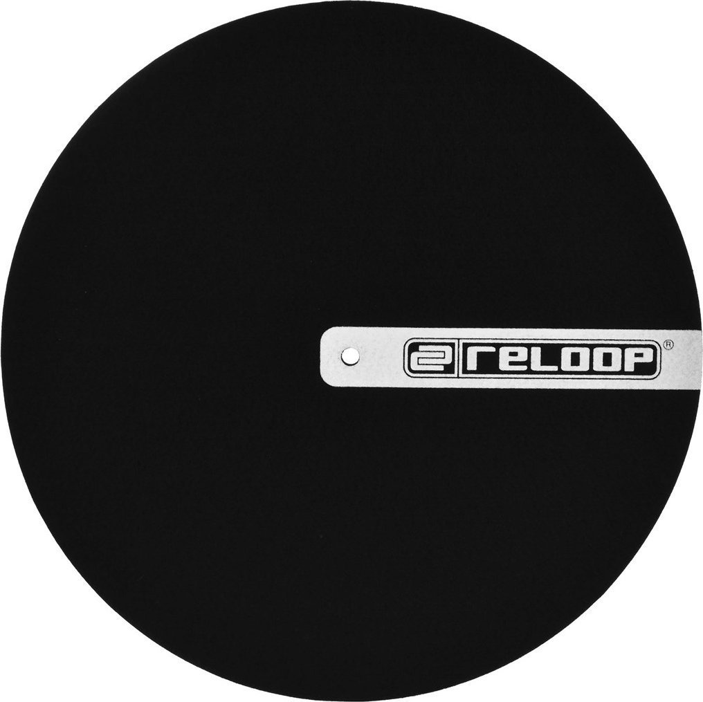 Slipmat për gramafon Reloop LIPMAT-RELOOP, profesional për DJ, i zi me logo
