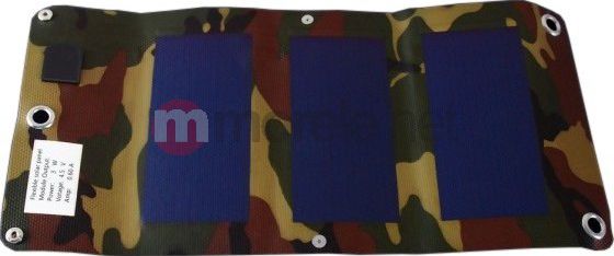 Karikues diellor PowerNeed Solar Charger S3W1C, 3W, USB 5V, kamuflazh