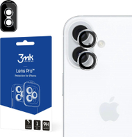 Заштита за леќи 3MK Lens Protection Pro за iPhone 16/16 Plus, стакло 9H, сребрена