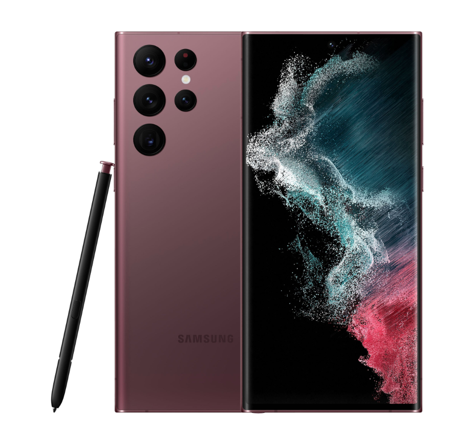 Celular Samsung Galaxy S22 Ultra, 6.8", 12GB RAM, 512GB, Burgundy