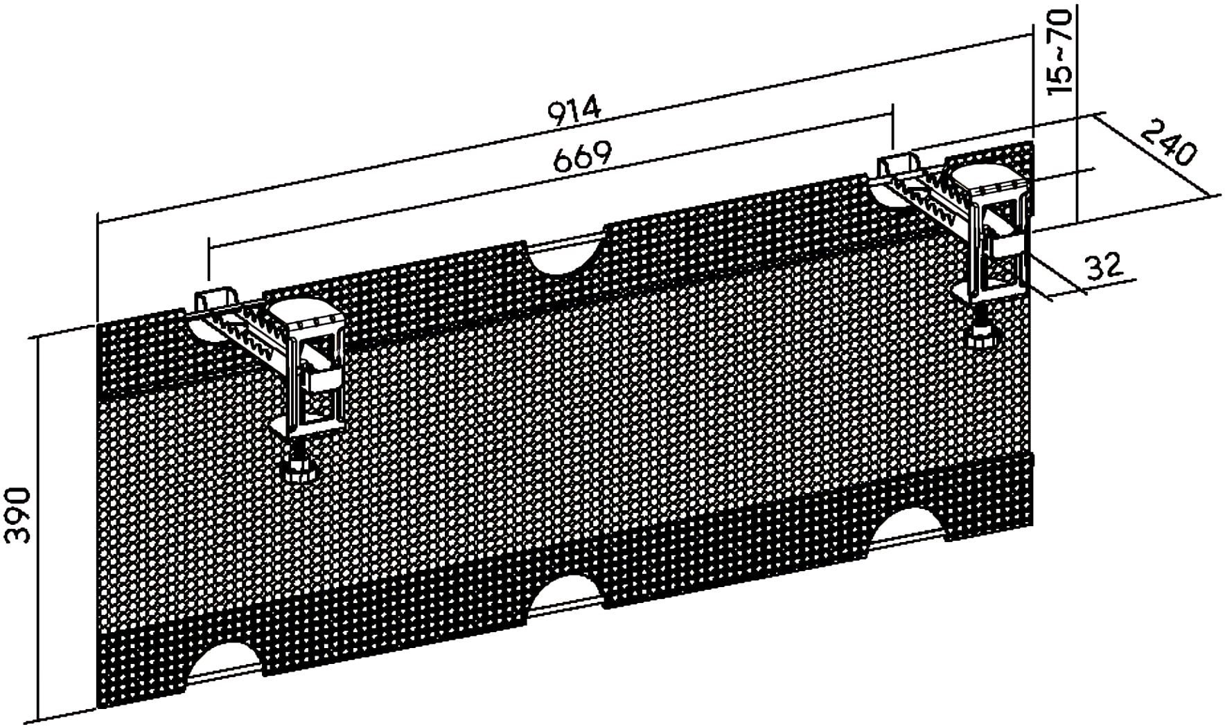 Organizues kabllosh Brateck OKW-117M, montim pas tavoline, plastikë, i zi