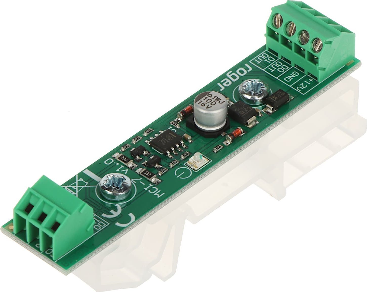 Modul Roger MCI-7 Matching and Isolating, ndërfaqe Wiegand, montim në shinë DIN TS-35
