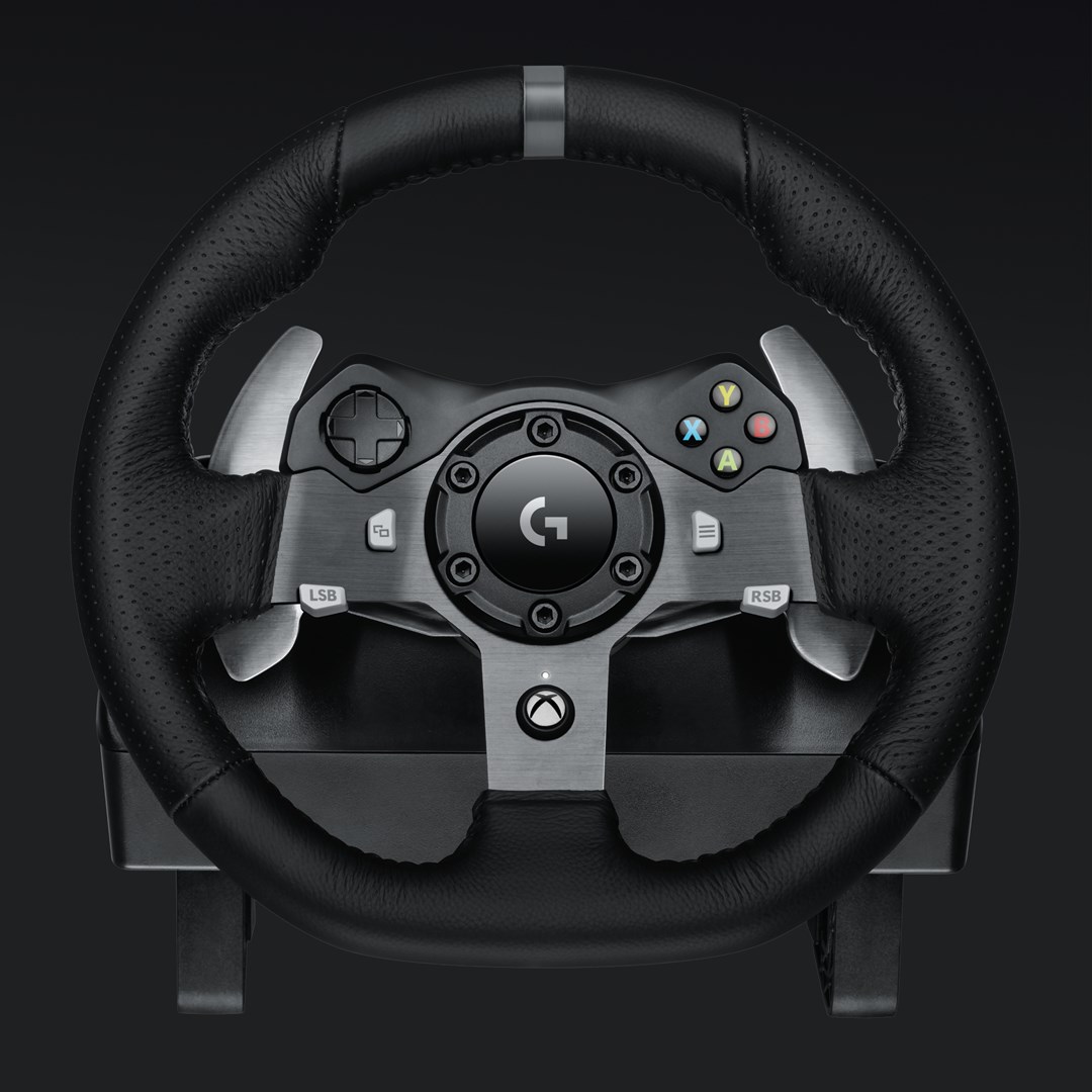 Timon dhe pedale për lojëra Logitech G G920 Driving Force Racing Wheel, i zi