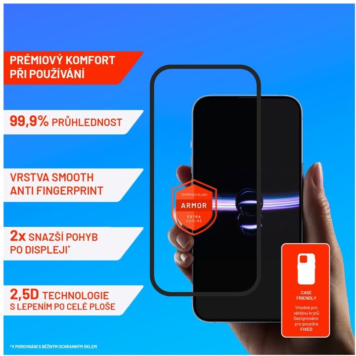 Xham mbrojtës FIXED Armor për Apple iPhone X/XS/11 Pro
