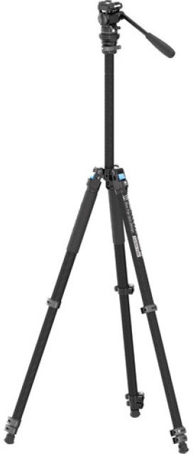 Tripod video Sirui L224F, fibër karboni, kokë KV5, i zi