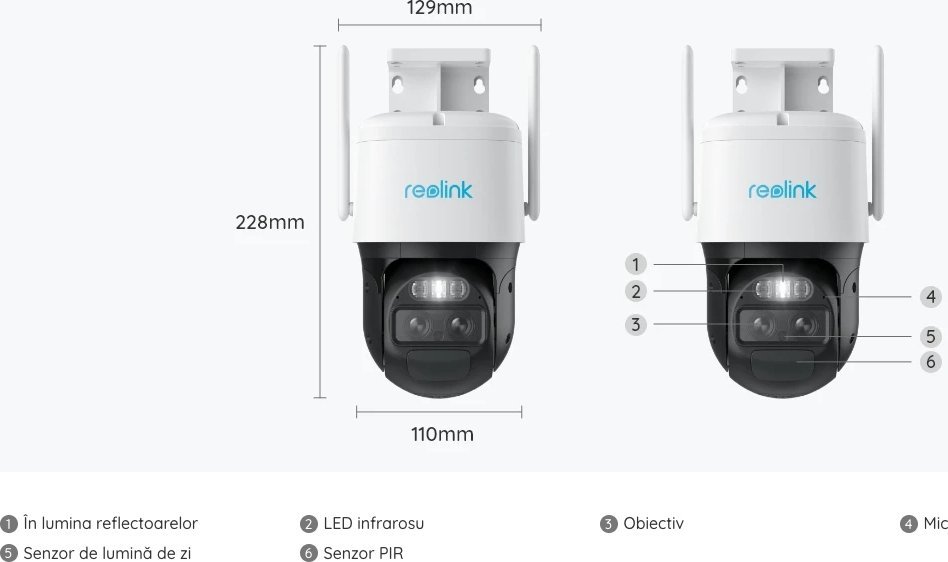Kamerë sigurie Reolink Trackmix Series G770, 8MP, 4G LTE, e bardhë