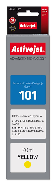 Ngjyrë për printer Activejet AE-101Y, 70ml, e verdhë