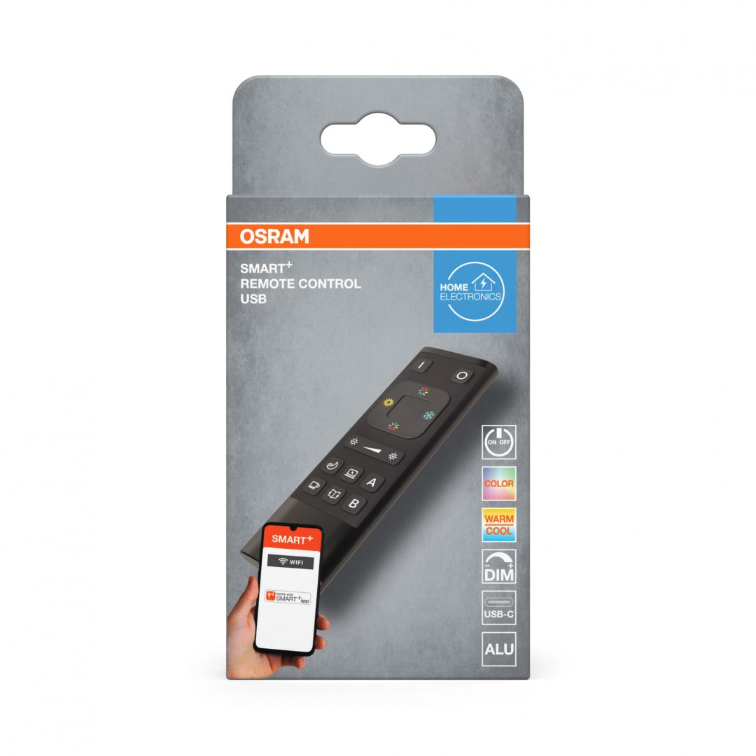 Telekomandë OSRAM SMART+ WiFi Remote Control, kontroll deri 15 drita, rregullim ndriçimi dhe RGB, gri