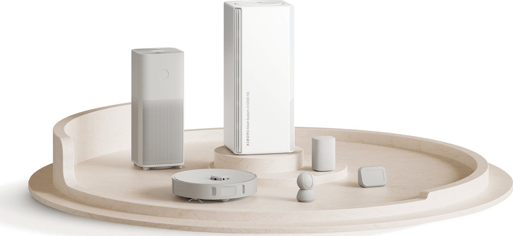 Sistem mesh Wi-Fi Xiaomi AX3000 NE, Wi-Fi 6, set 3 pjesë, i bardhë