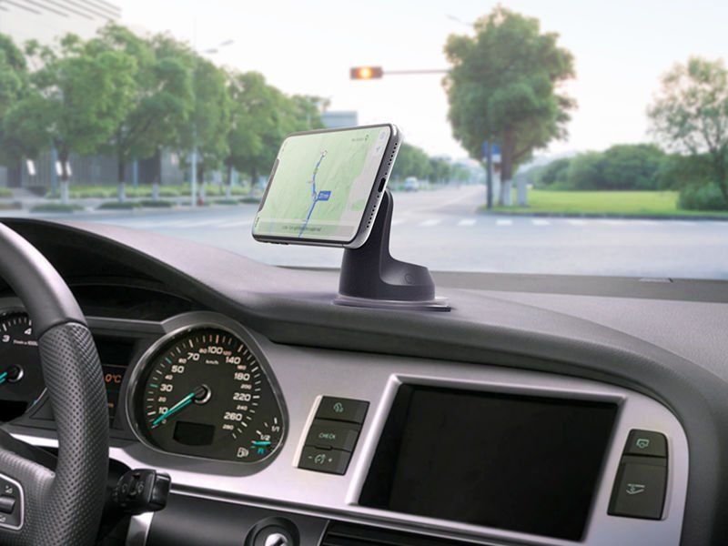 Mbajtës magnetik për veturë iOttie iTap 2 HLCRIO156, për xham dhe pult, me vakum, i zi