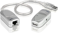 Adapter USB Aten UCE60, zgjatës USB në RJ45, 60 m, argjendtë