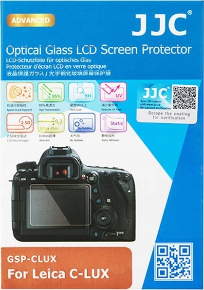 Mbrojtës ekrani JJC GSP-CLUX për Leica C-LUX Panasonic ZS200 TZ200, xham i temperuar 9H, ultra i hollë, transparent