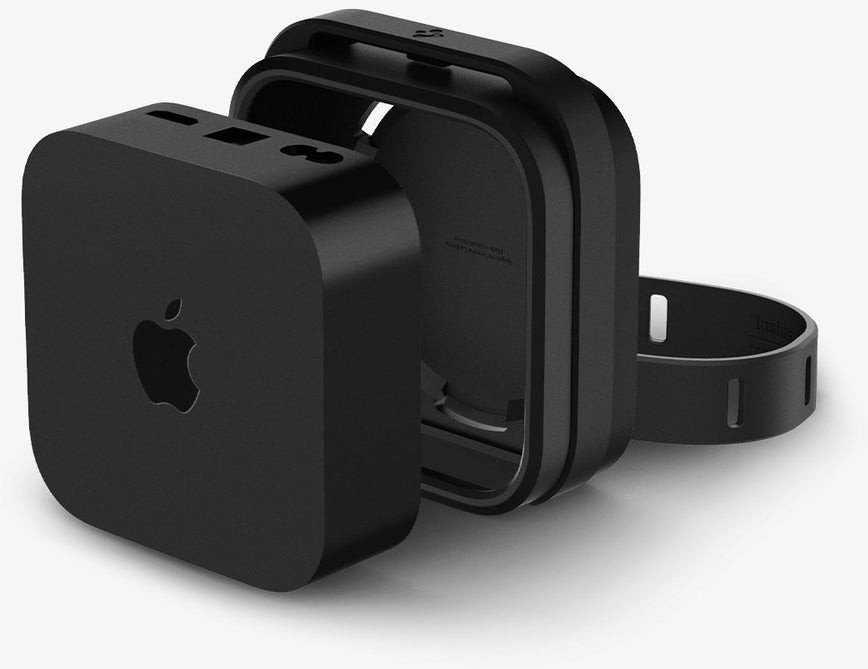 Mbajtëse silikoni Spigen Silicone Fit, për Apple TV 4K 3rd Gen 2022, e zezë