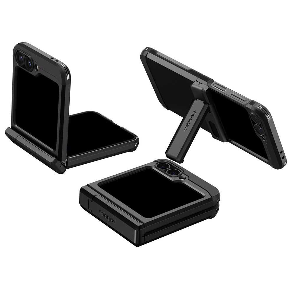 Këllëf telefoni Spigen Tough Armor Pro, për Samsung Galaxy Z Flip6, i zi