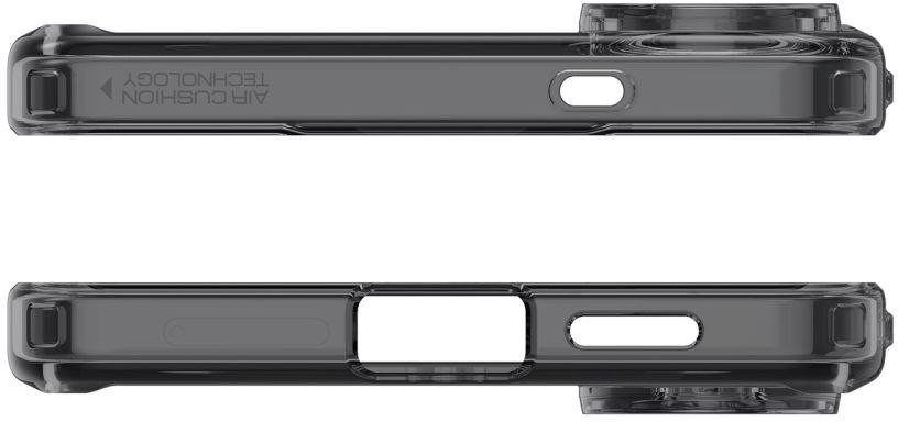 Maskë mbrojtëse Spigen Ultra Hybrid MagSafe për Samsung Galaxy S25 Edge, Frost Black, transparente e zezë