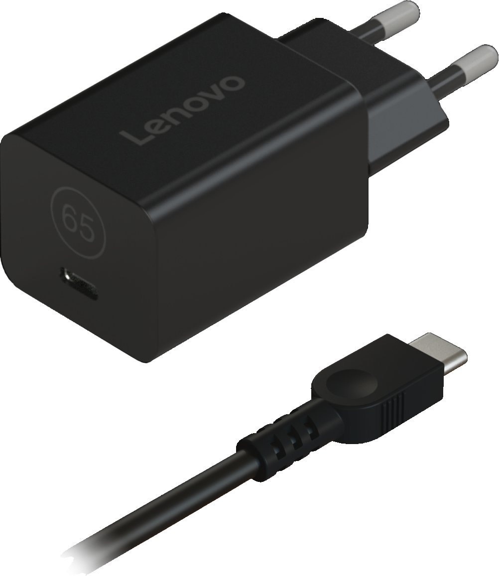 Адаптер полнач Lenovo GaN Nano 65W, USB C, 1.8m, црн