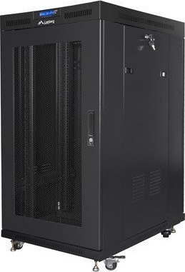 Kabinet rrjeti Lanberg Cabinet FF01, 19" 22U 800x1000, derë e shpuar, i zi