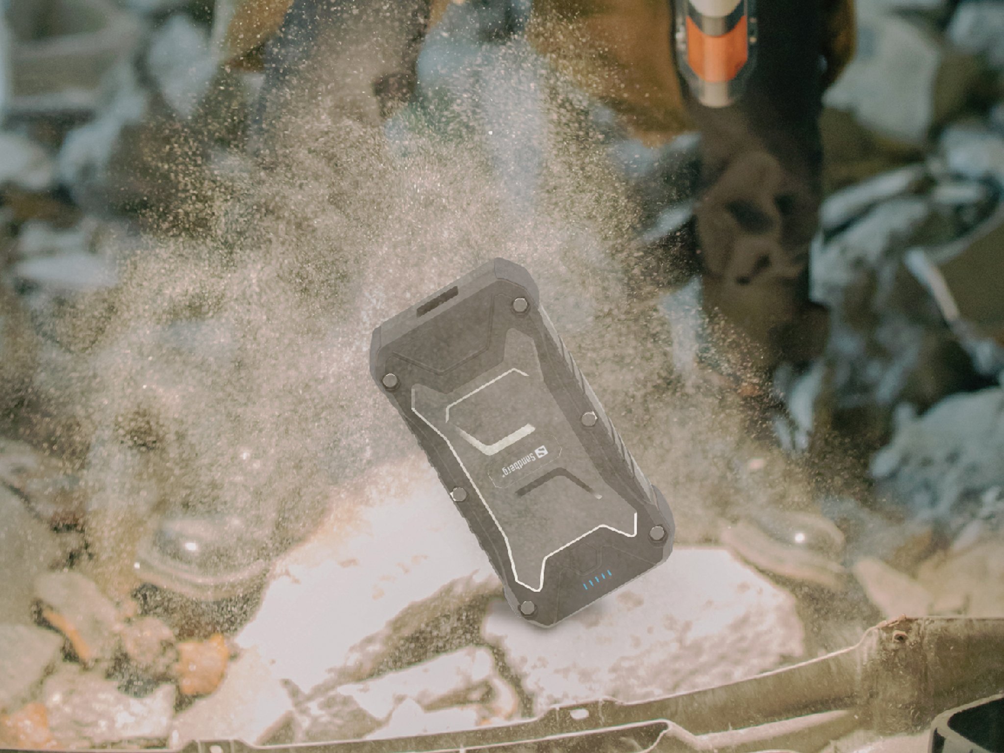 Powerbank Sandberg Survivor 20000mAh, PD 30W, IP66, црна