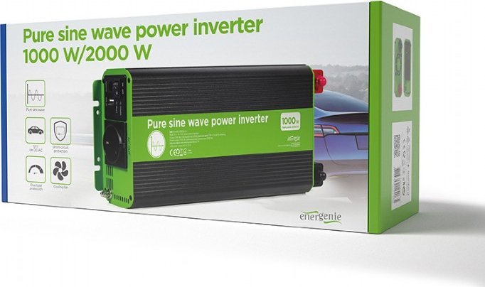 Inverter Gembird ENERGENIE PureSinWave, 1000W/2000W, i zi