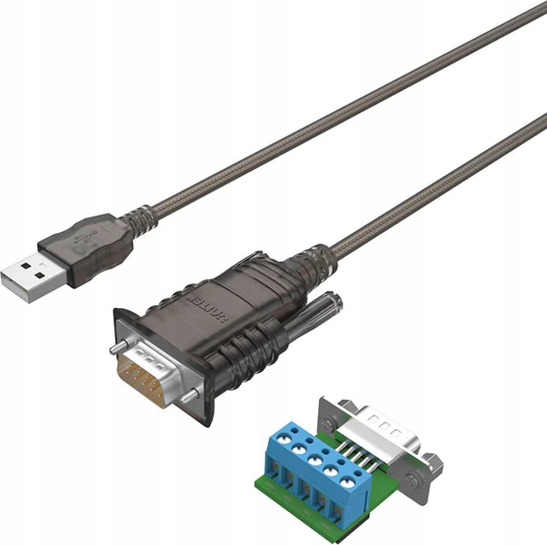 Adapter Unitek USB 2.0 në RS422 RS485, chipset FTDI, 1.5m, me USB hub